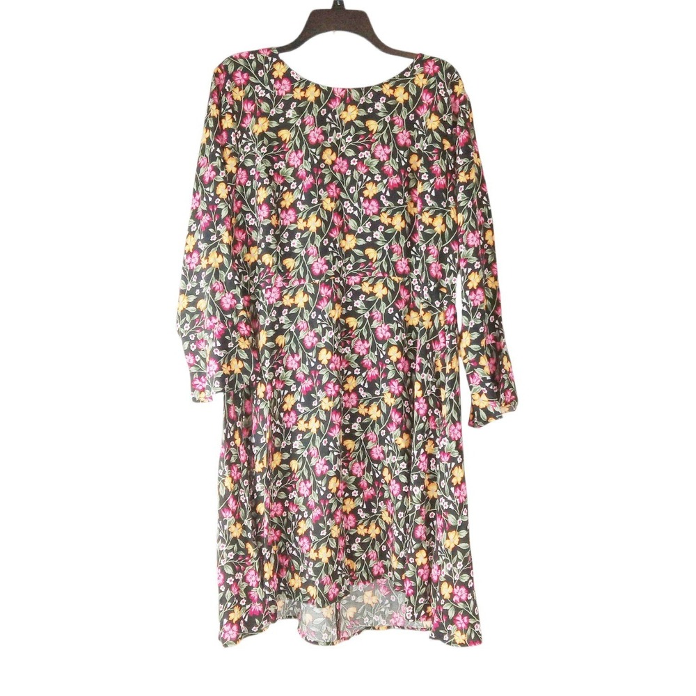 Old Navy Dress Womens XL‎ Fluted Ditsy Floral Bell Sleeve Colorful Lightweight